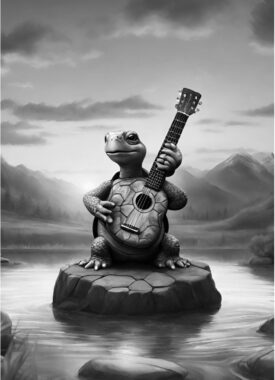 Turtle-with-Guitar-Artwork